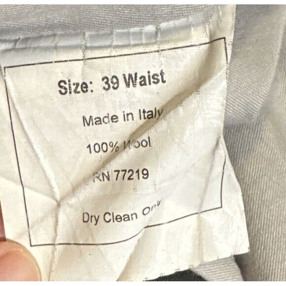 Pronto Uomo Platinum Pinstripe Suit Black 100% Wool size 44L 36 Waist - Picture 11 of 16